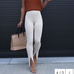 VICI New! Split Hem Stretch Pant ivory small